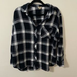 Woolrich black and white checkered button down